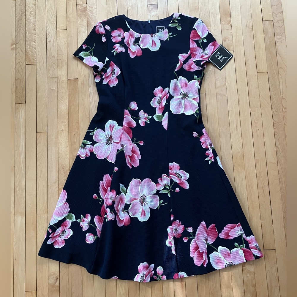 Jessica Howard Navy and Pink Dress